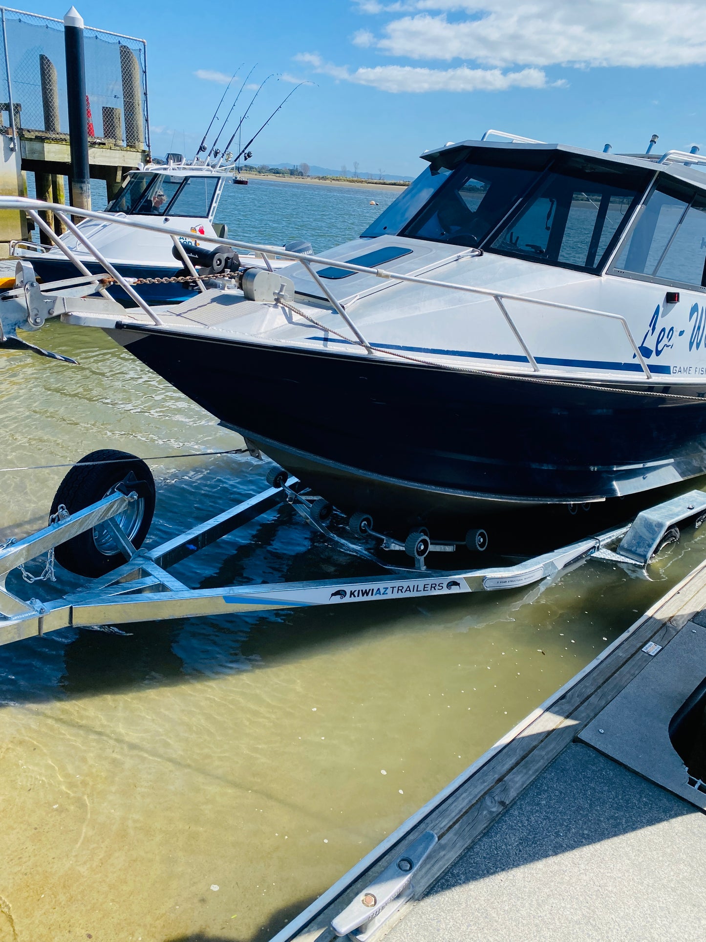 KTB745 Boat Trailer - Braked - Tandem Axle - Boat size from 7 - 7.5 metres above